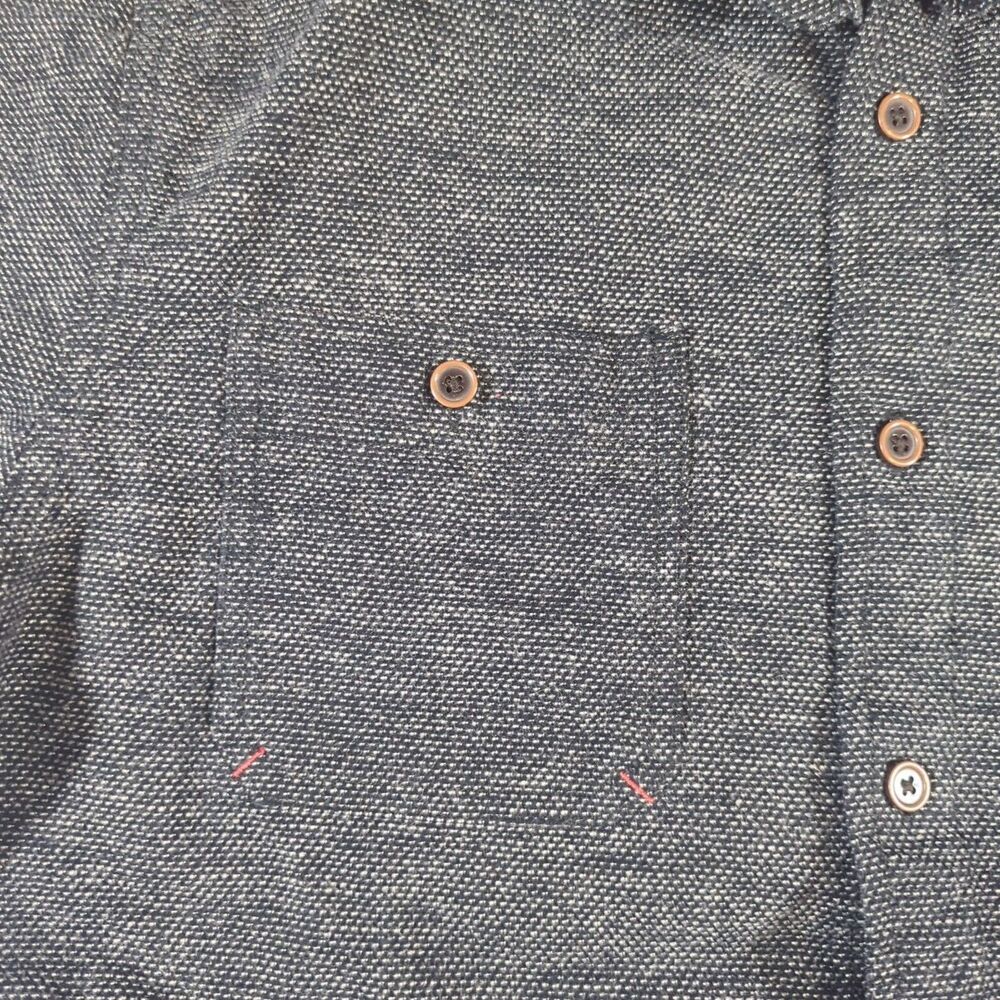 Genuine Dickies Shirt Mens Size Medium Heavyweight Tweed Grey Long Sleeve - Picture 7 of 15
